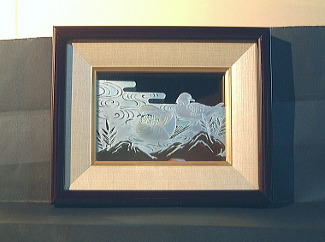 ガラス絵画額
