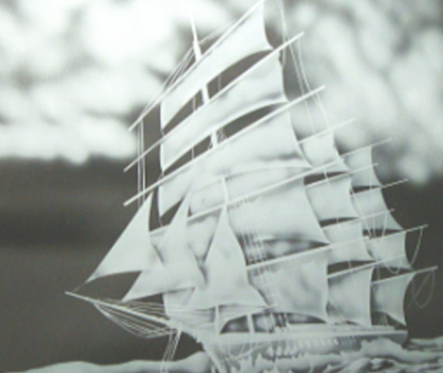 帆船彫刻