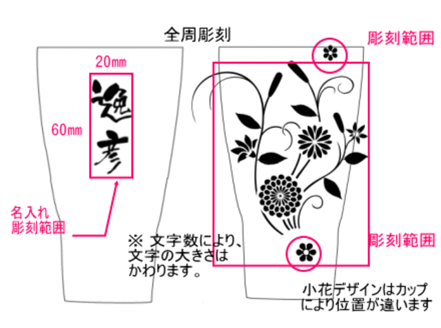 優しい草花彫刻デザインレイアウト